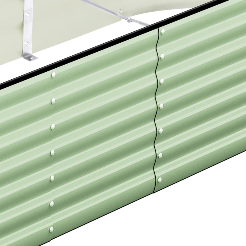 Livsip Garden Bed 320x80x42cm Planter Box Raised Container Galvanised Green