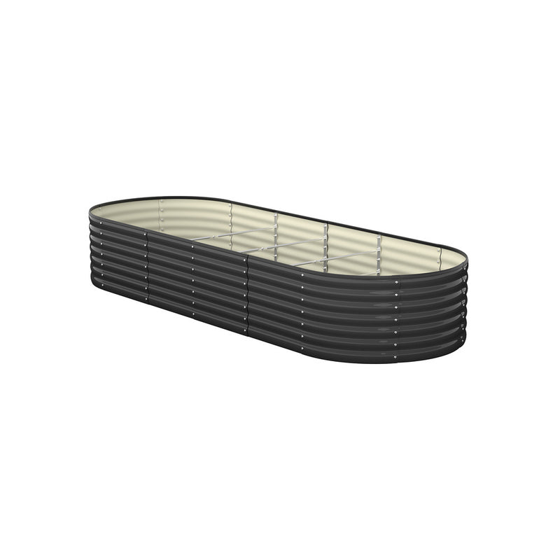 Livsip Raised Garden Bed 240X80X56cm Galvanised Steel 4pcs