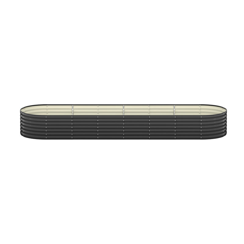 Livsip Raised Garden Bed 320X80X56cm Galvanised Steel 3pcs