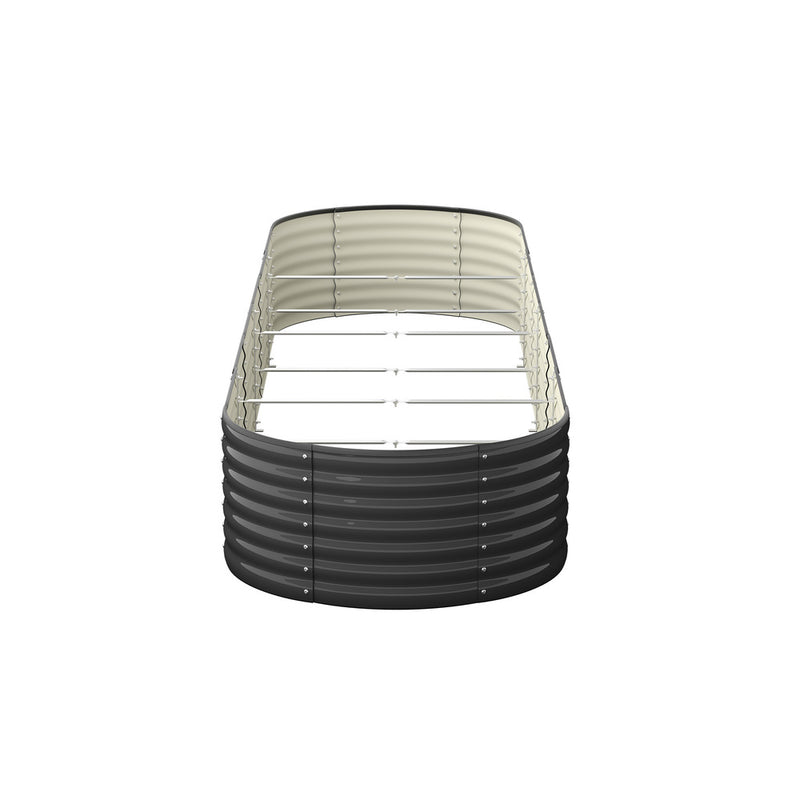 Livsip Raised Garden Bed 320X80X56cm Galvanised Steel 3pcs
