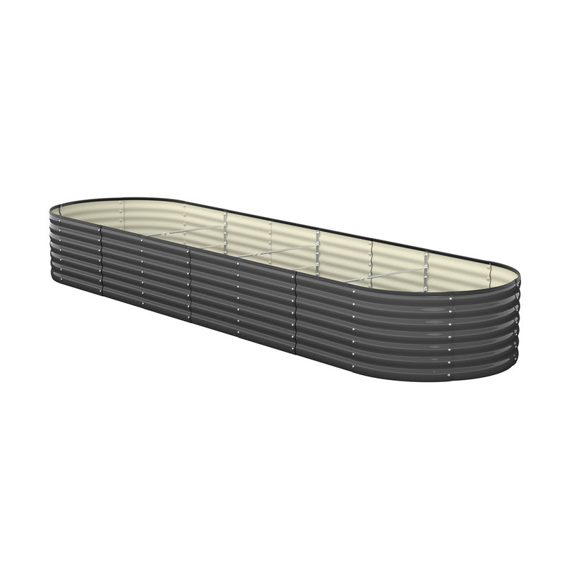 Livsip Raised Garden Bed 320X80X56cm Galvanised Steel 2pcs