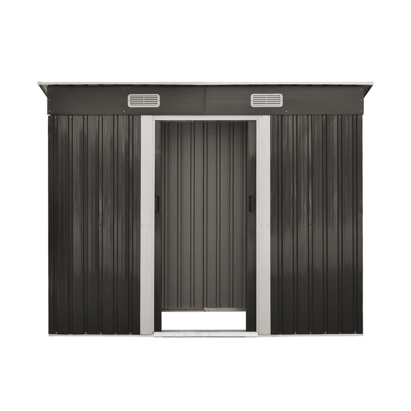 Livsip Garden Shed 2.38x1.31M Workshop Cabin Metal House