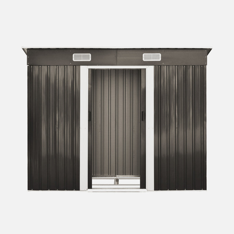 Livsip Garden Shed 2.38x1.31M Workshop Cabin Metal Base