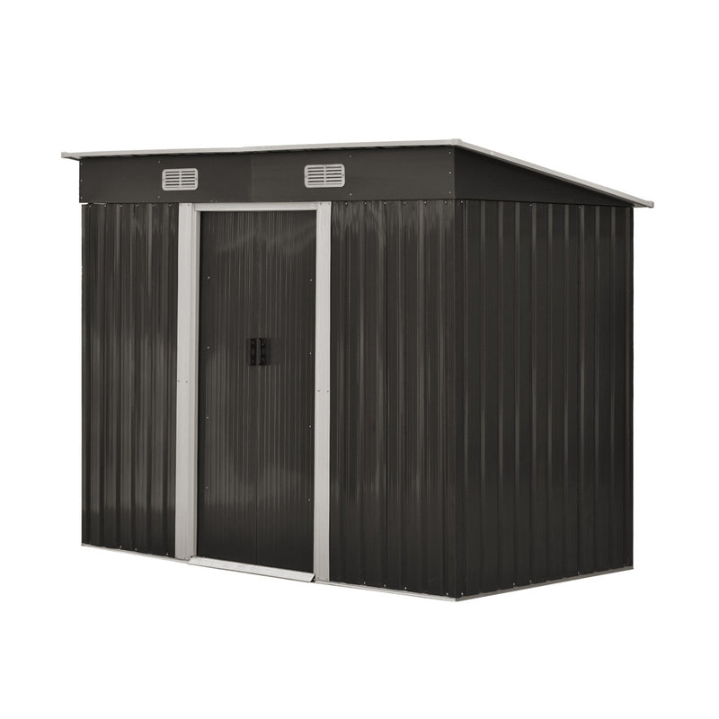 Livsip Garden Shed 2.38x1.31M Workshop Cabin Metal Base