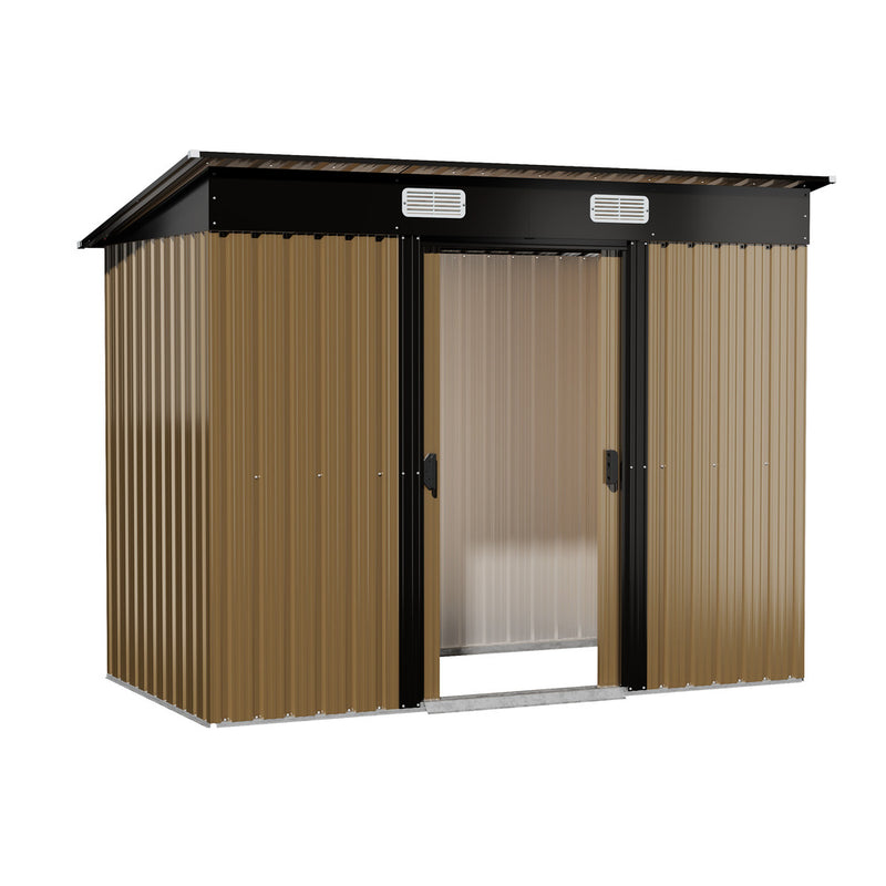 Livsip Garden Shed Outdoor Storage 2.38x1.31M Tool Cabin Steel House