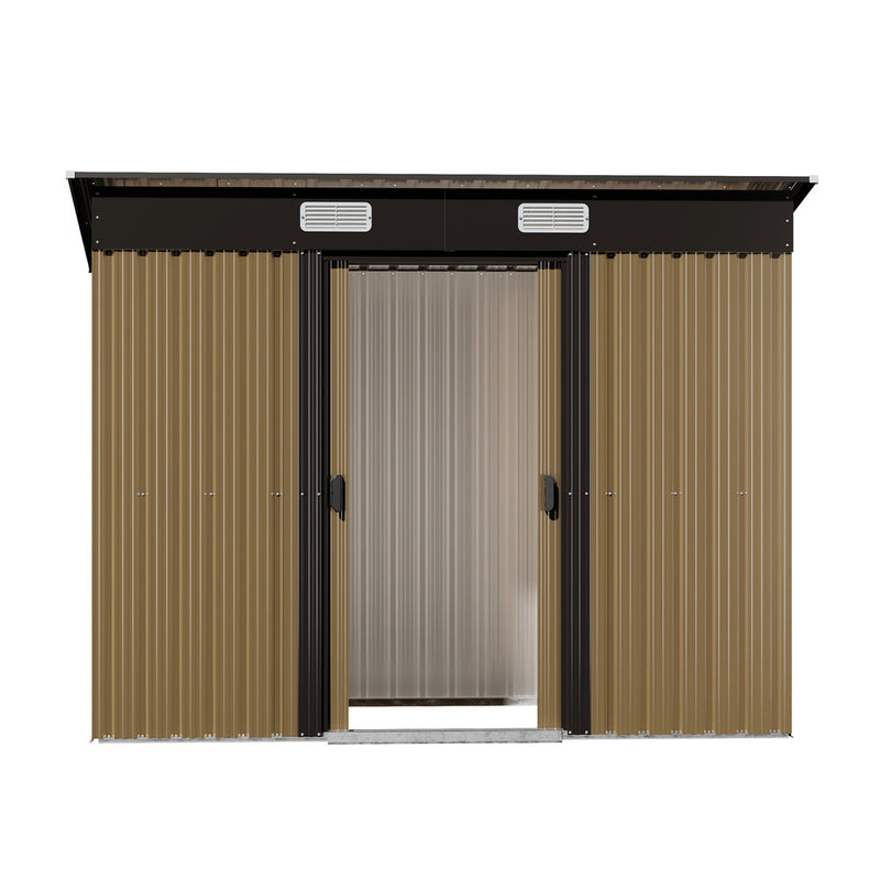 Livsip Garden Shed Outdoor Storage 2.38x1.31M Tool Cabin Steel House