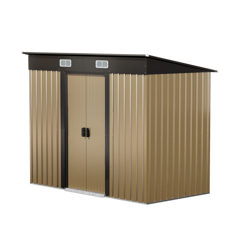 Livsip Garden Shed Outdoor Storage 2.38x1.31M Tool Cabin Steel House