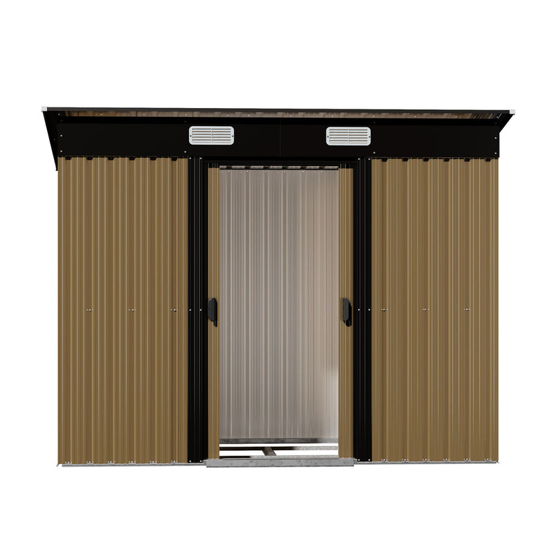 Livsip Garden Shed Outdoor Storage 2.38x1.31M Workshop Shelter Base