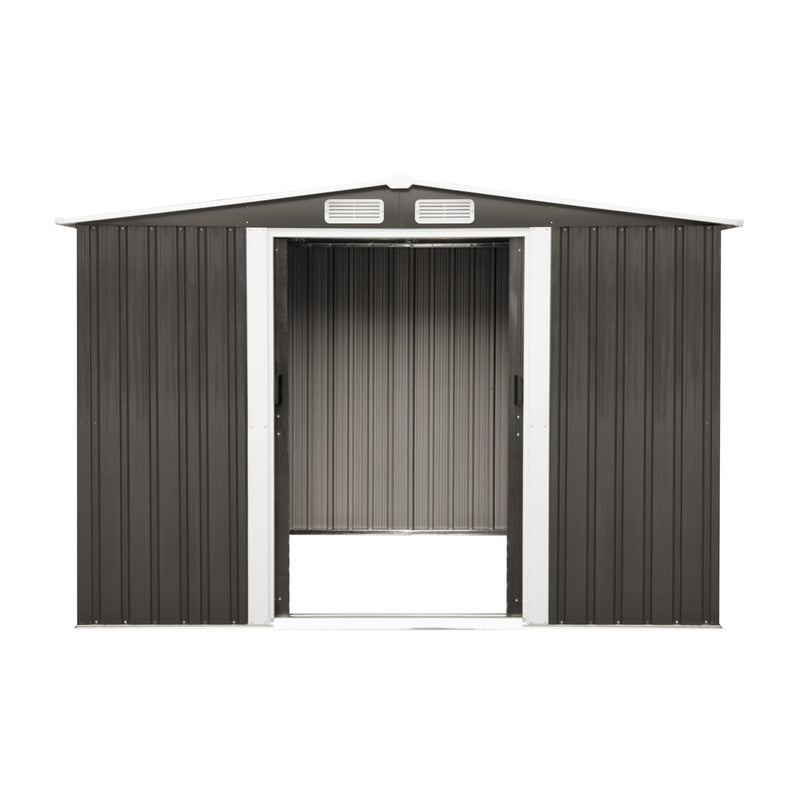 Livsip Garden Shed 2.57x2.05M Workshop Cabin Metal House