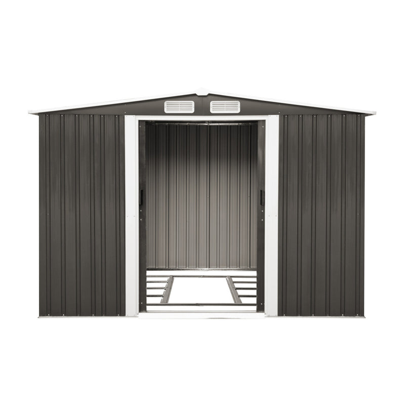 Livsip Garden Shed 2.57x2.05M Workshop Cabin Metal Base