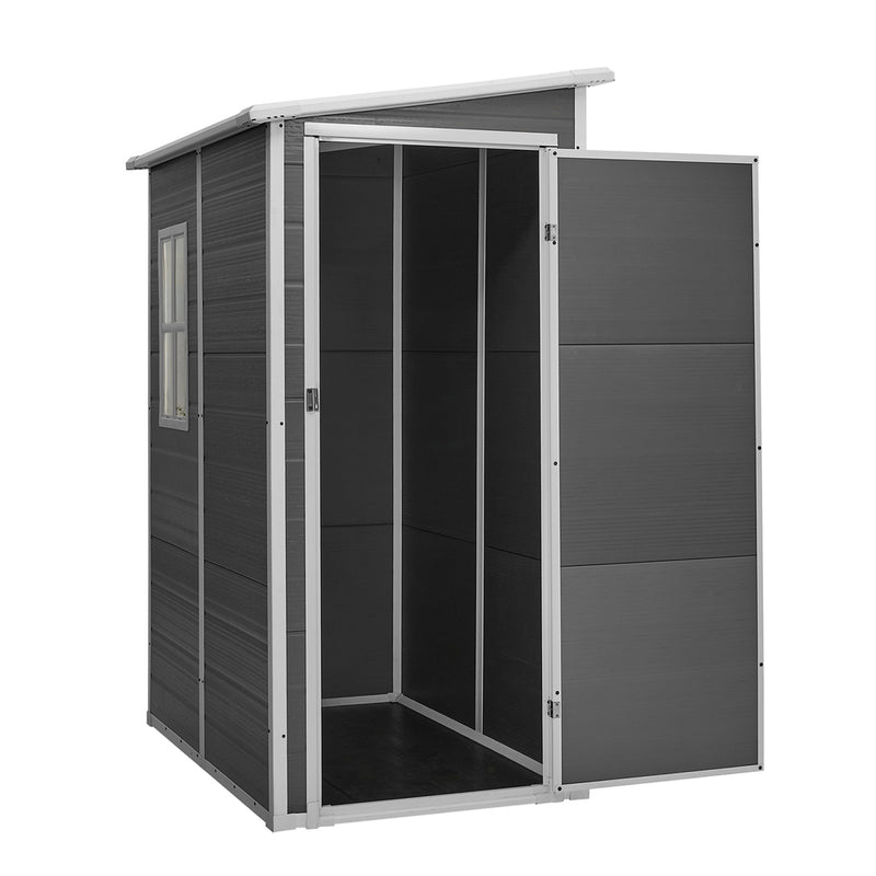 Livsip Garden Shed Outdoor Storage 1.52x1M Workshop Tool House Grey