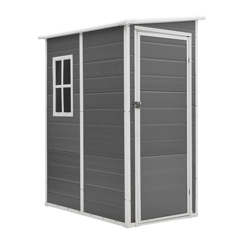 Livsip Garden Shed Outdoor Storage 1.52x1M Workshop Tool House Grey