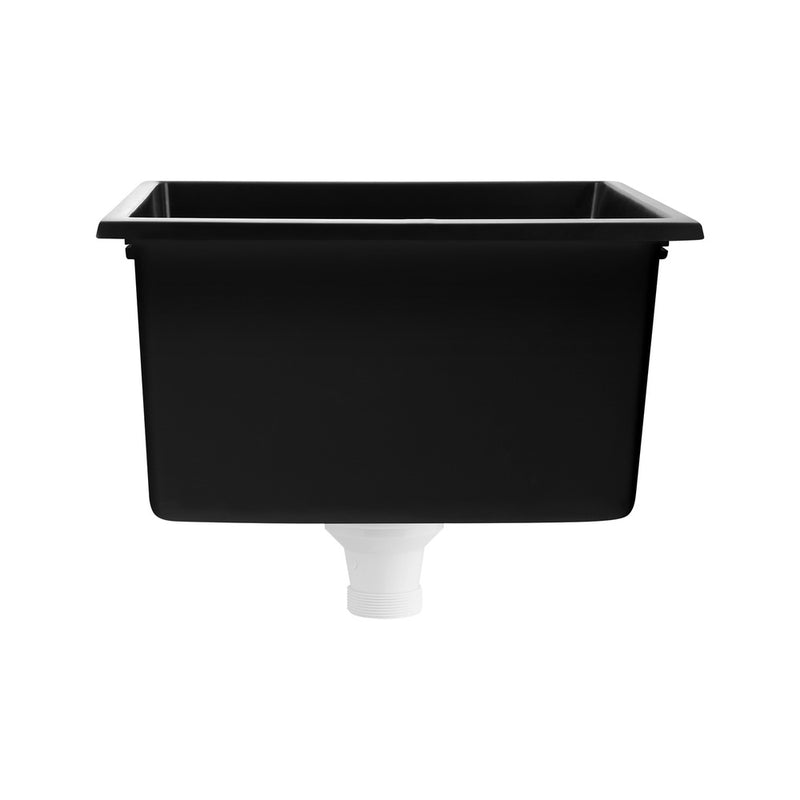 Welba Kitchen Sink 38x38cm Granite Basin Single Bowl Black