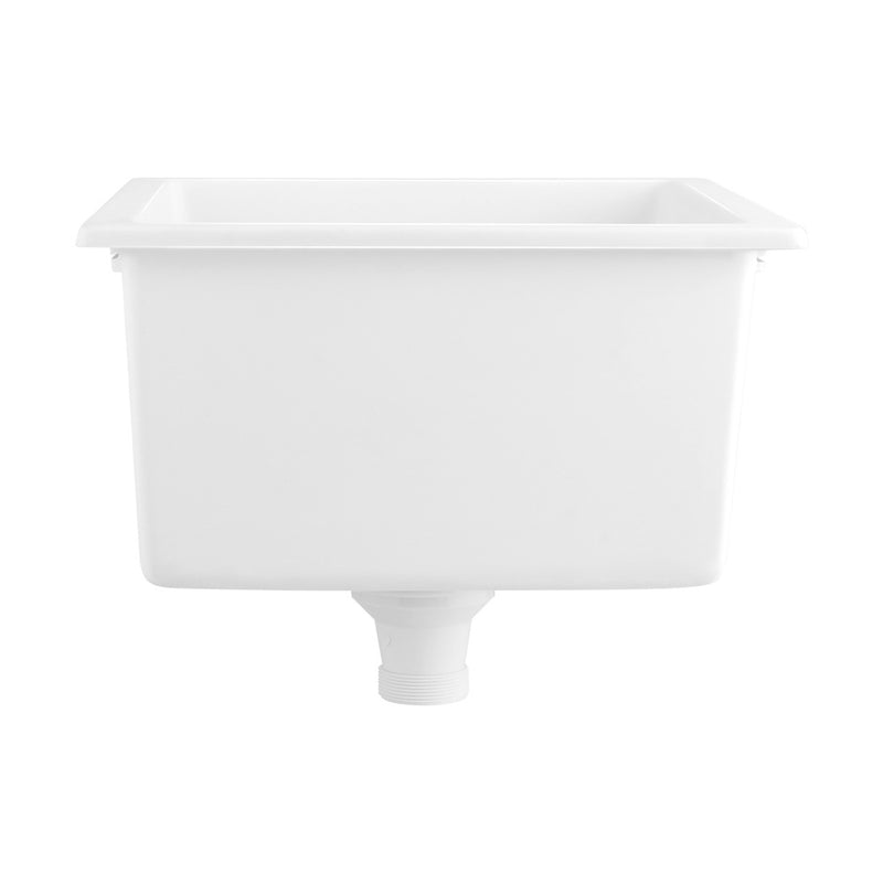 Welba Kitchen Sink 38x38cm Granite Basin Single Bowl White