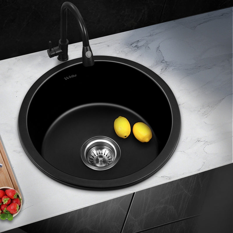Welba Kitchen Sink Bathroom Basin Single Bowl 430mmx430mm