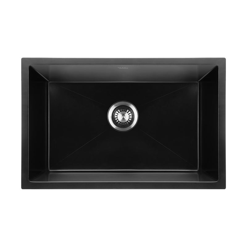 Welba Kitchen Sink 70x45cm Granite Basin Single Bowl Black