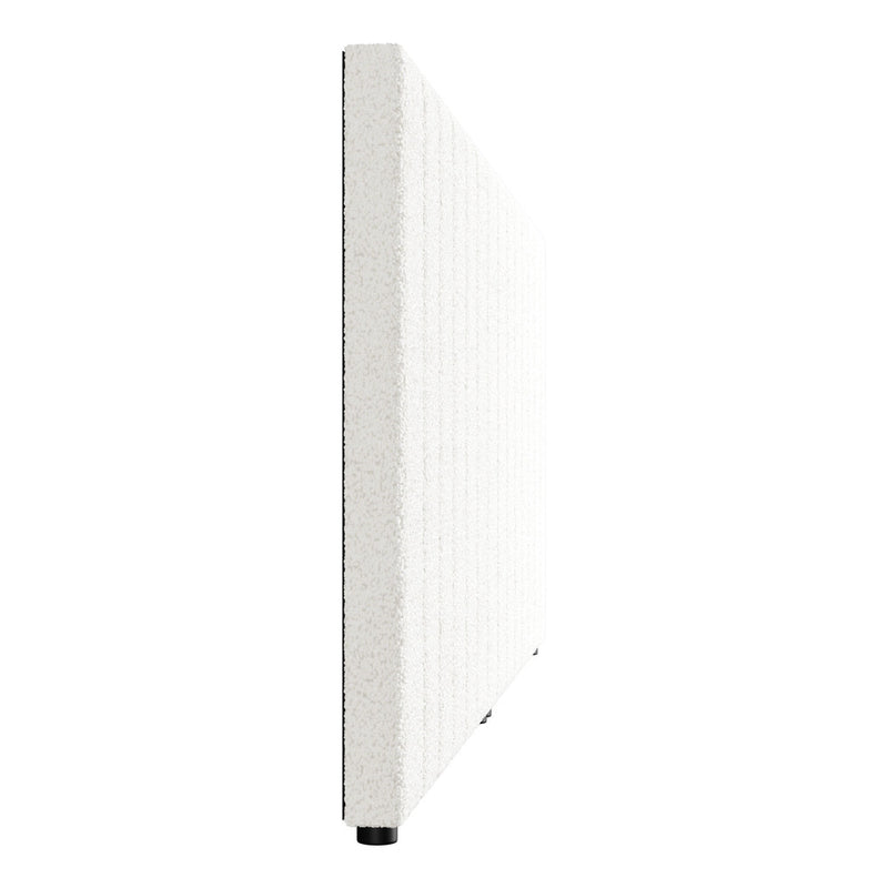 Oikiture Bed Frame Headboard Double Queen King White Boucle