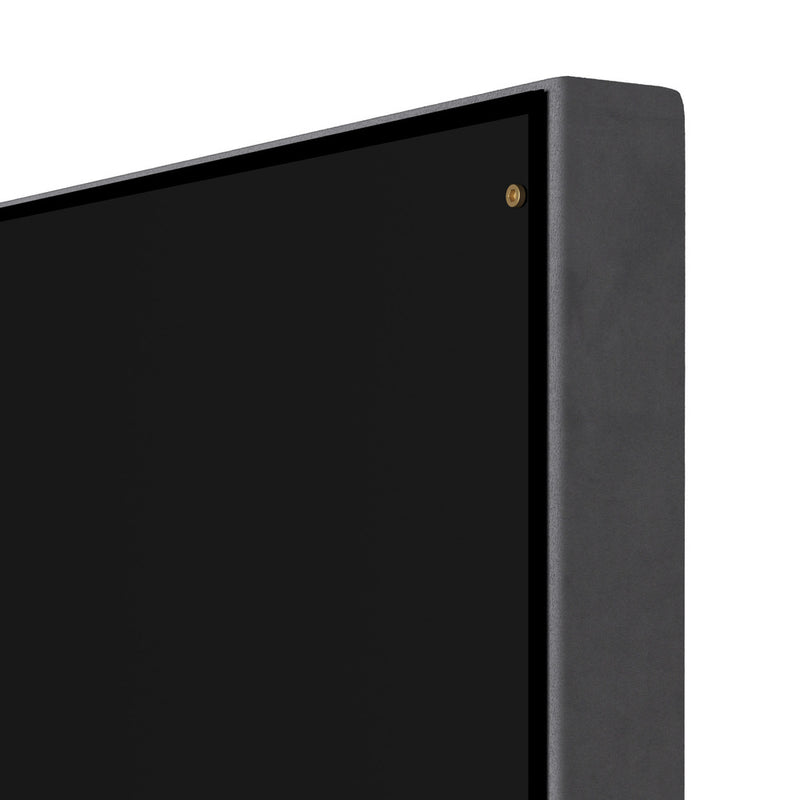 Oikiture Bed Frame Headboard King Single Size Grey Velvet