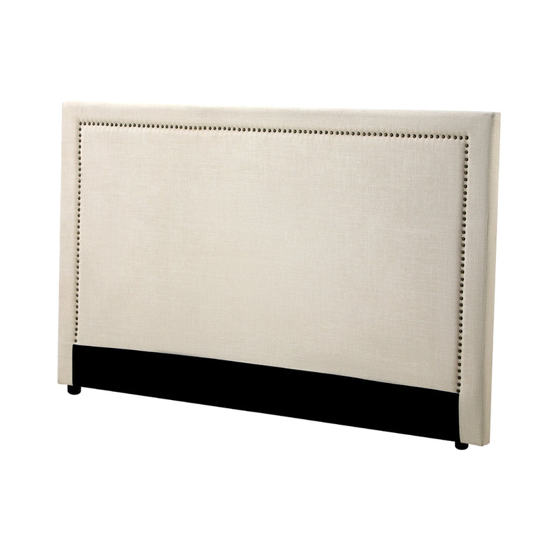 Oikiture King Single Bed Headboard Bedhead Beige
