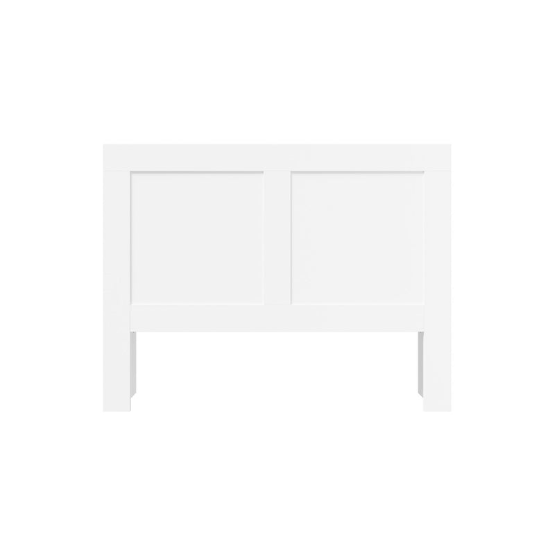 Oikiture Bed Head with Shelves Double Size White