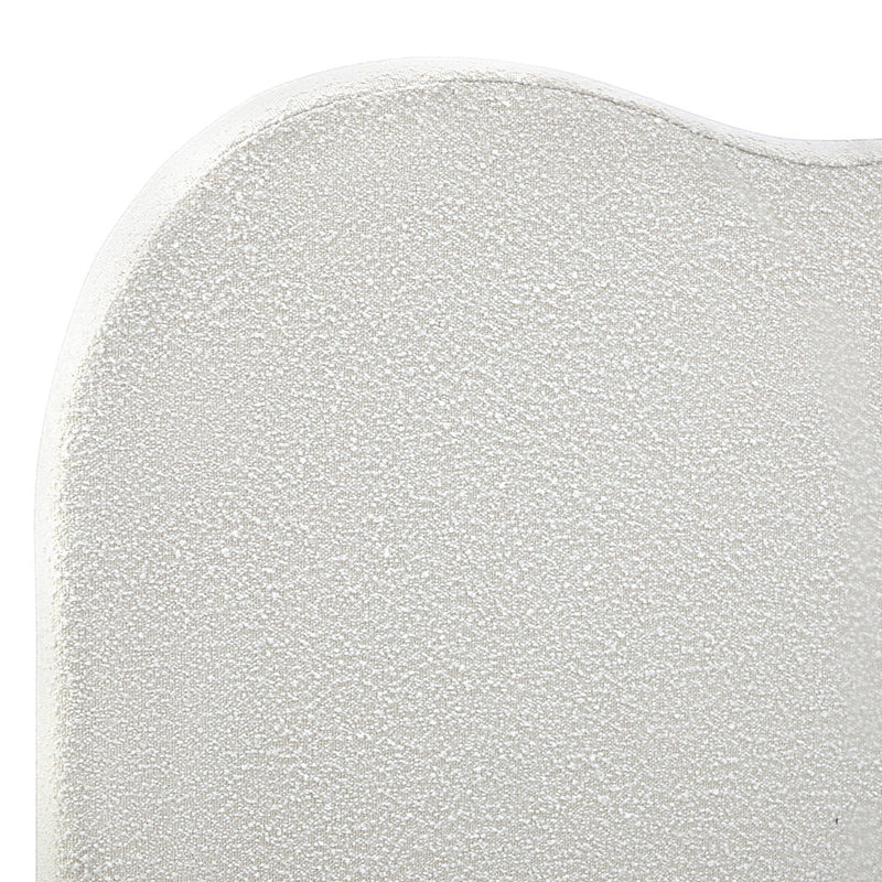 Oikiture Bed Head King Size Headboard Boucle Fabric White