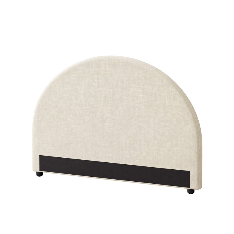 Oikiture Bed Head Double Size Headboard Fabric Beige