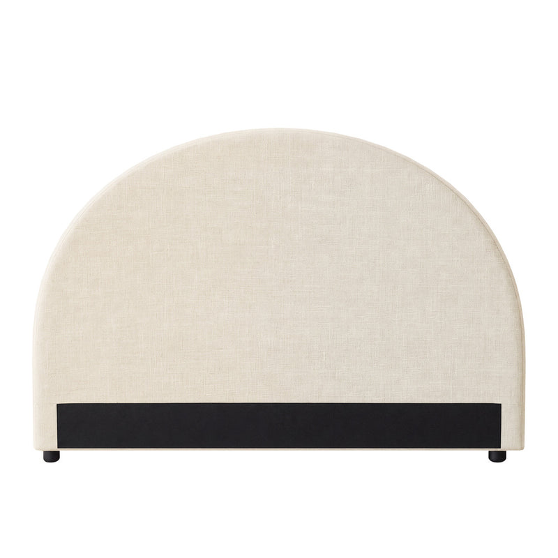 Oikiture Bed Head Double Size Headboard Fabric Beige