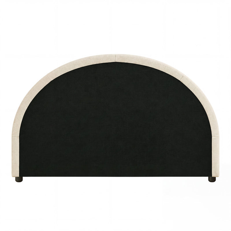 Oikiture Bed Head Double Size Headboard Fabric Beige