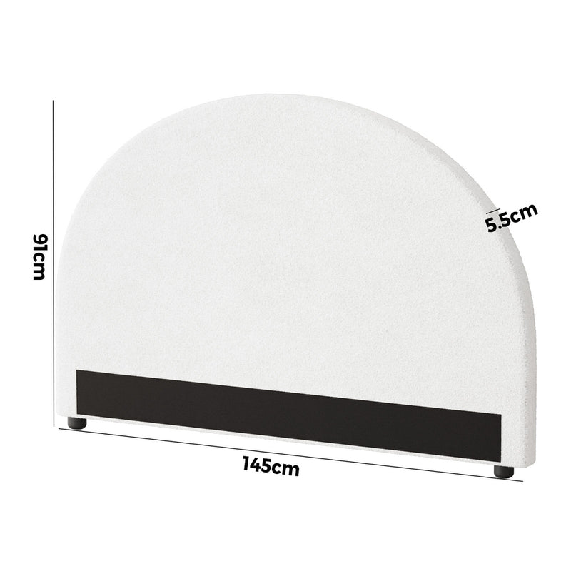 Oikiture Bed Head Double Size Headboard Boucle White