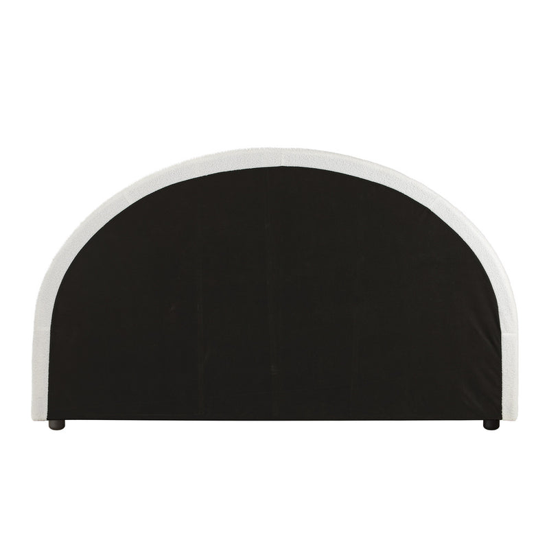 Oikiture Bed Head King Size Headboard Boucle White