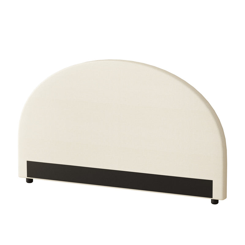 Oikiture Bed Head Queen Size Headboard Fabric Beige