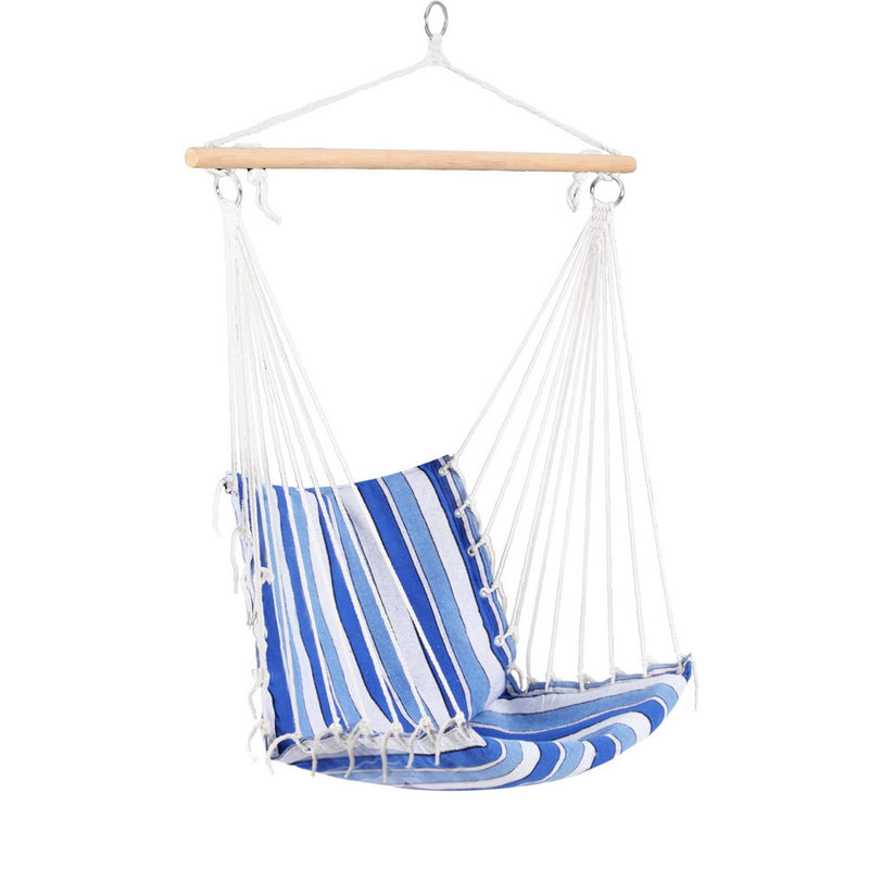 Gardeon Hammock Chair Swing Camping Blue