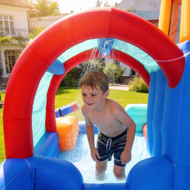Airmyfun Inflatable Water Park Kids Giant Bouncy Castle Pool Slide