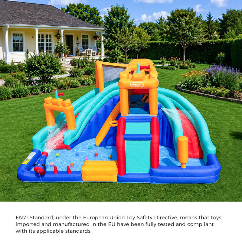 Airmyfun Inflatable Water Park Kids Giant Bouncy Castle Pool Slide