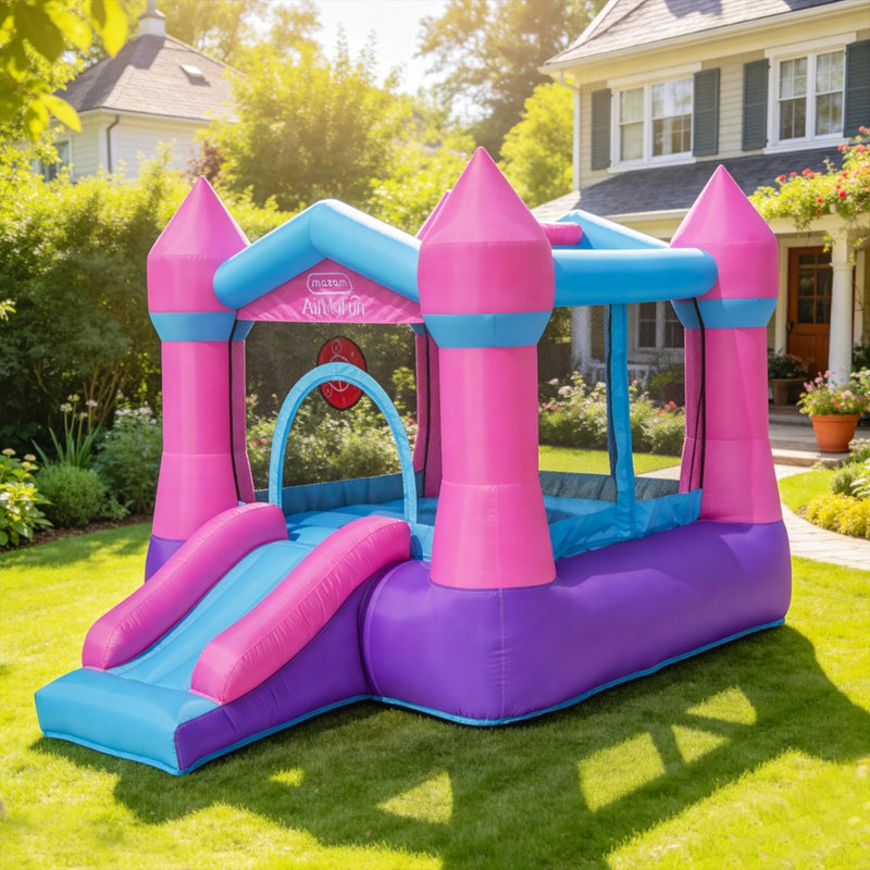 AirMyFun Inflatable Bouncy Castle Kids Dry Jump Slide Bounce House