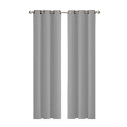 2x Blockout Curtains Panels 3 Layers Grey-1954802971111985152