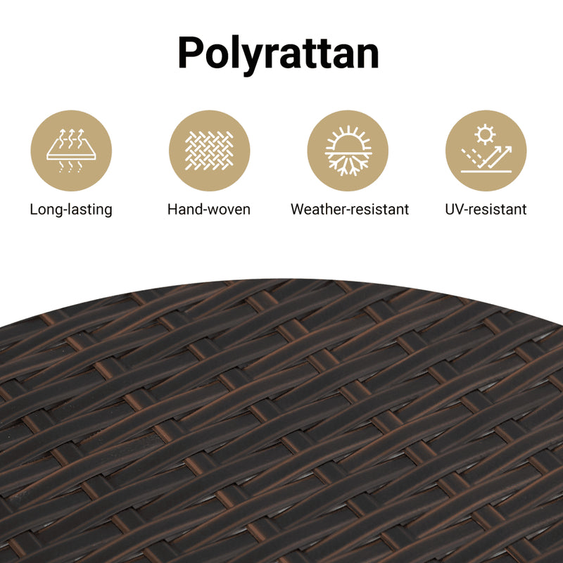 Robot Mower Garage Brown 86x90x52/57 cm Poly Rattan