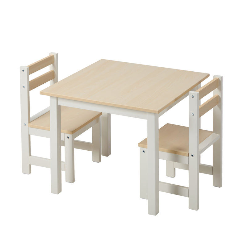 Oikiture Kids Table and Chairs Set Natural