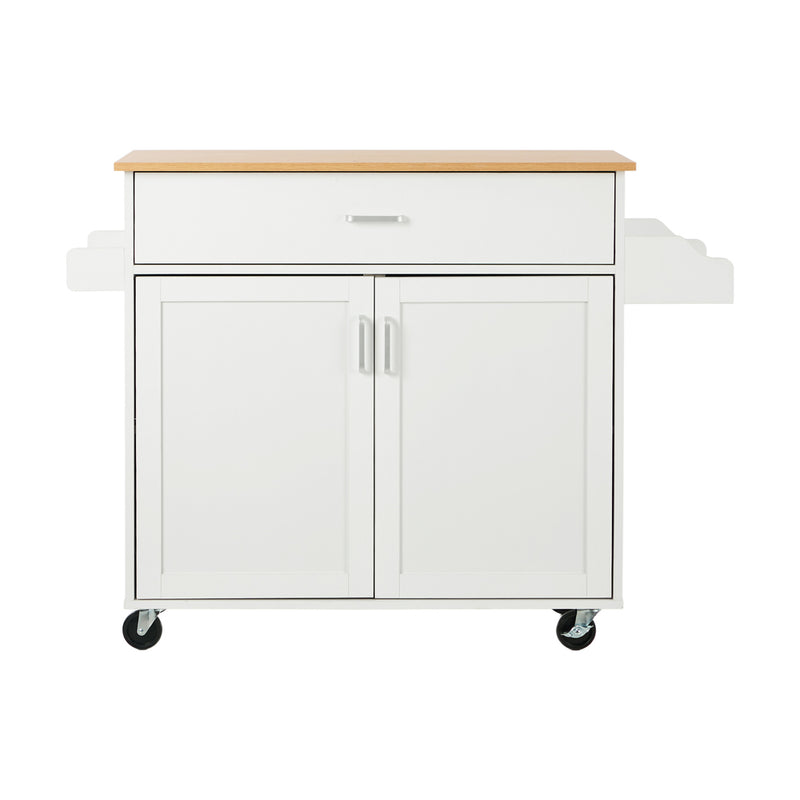 Oikiture Kitchen Trolley Rolling Storage Cart with Drawer & Towel Rack