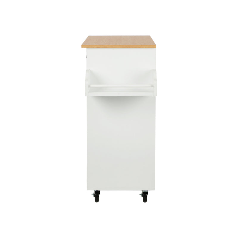 Oikiture Kitchen Trolley Rolling Storage Cart with Drawer & Towel Rack