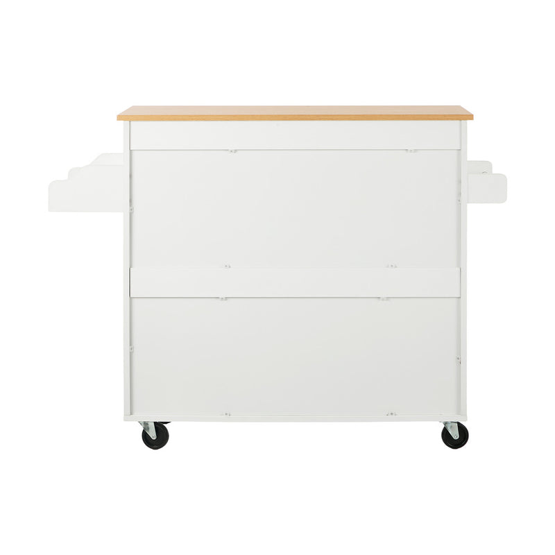 Oikiture Kitchen Trolley Rolling Storage Cart with Drawer & Towel Rack