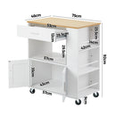 Oikiture Kitchen Island Trolley Rolling Serving Cart