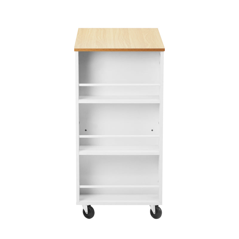 Oikiture Kitchen Island Trolley Rolling Serving Cart