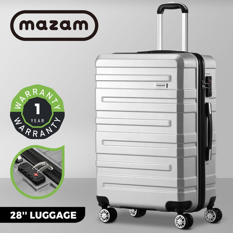 Mazam 28" Luggage Set TSA Lock Hard Case Silver