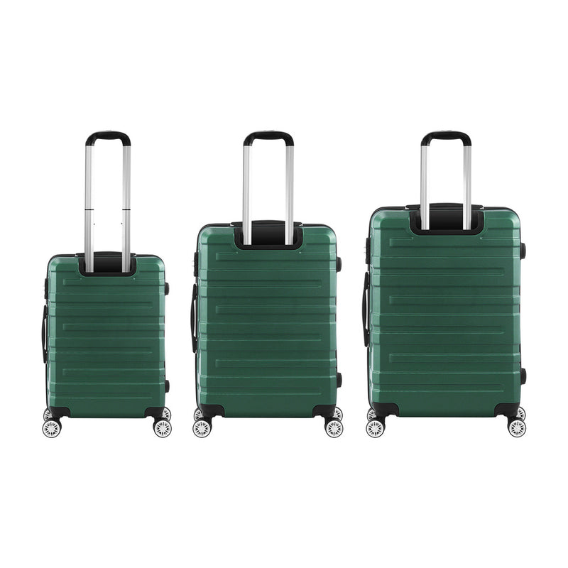 Mazam 3PCS Luggage Set TSA Lock Hard Case Green