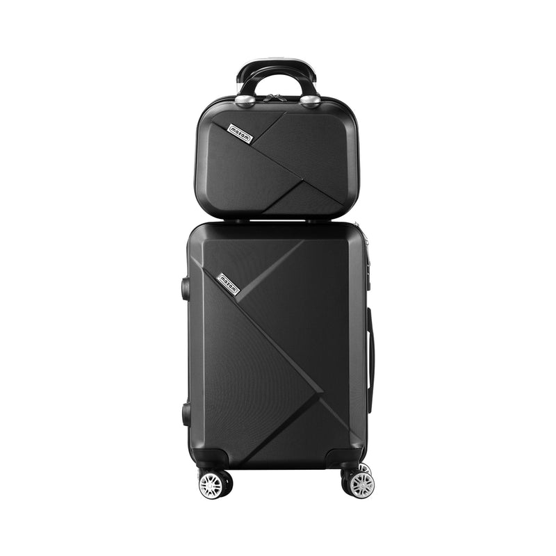 Mazam 2PCS Luggage Set TSA Lock Hard Case Black