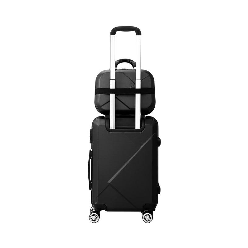 Mazam 2PCS Luggage Set TSA Lock Hard Case Black