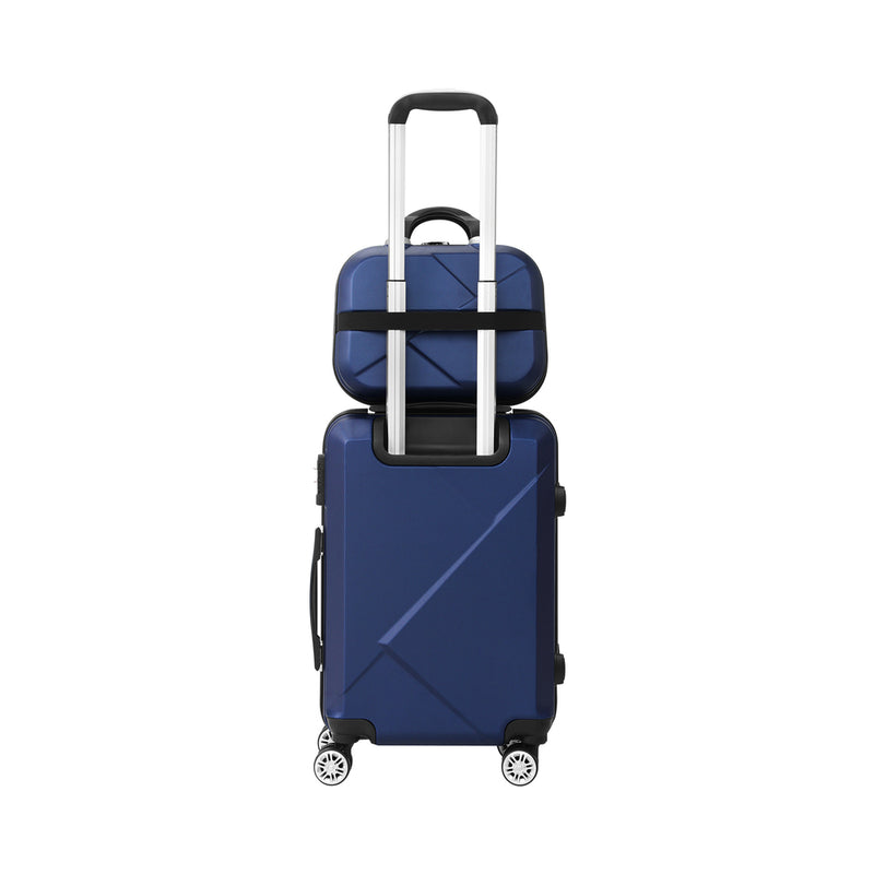 Mazam 2PCS Luggage Set TSA Lock Hard Case Navy