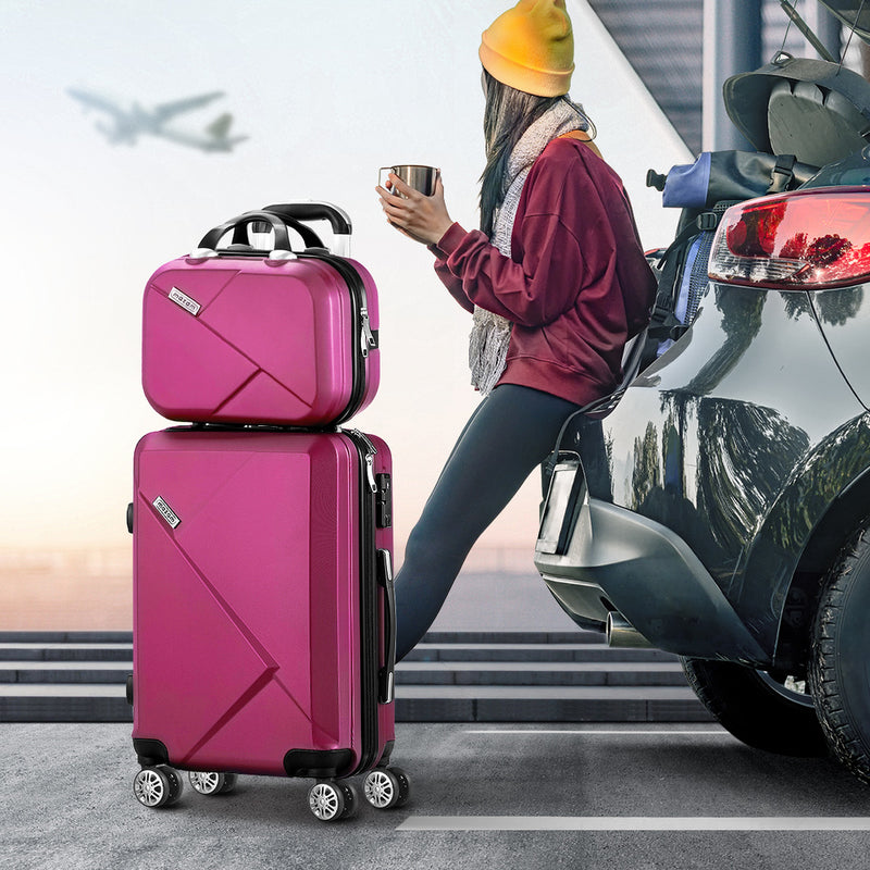 Mazam 28" Luggage Suitcase Trolley Set Travel TSA Lock Red