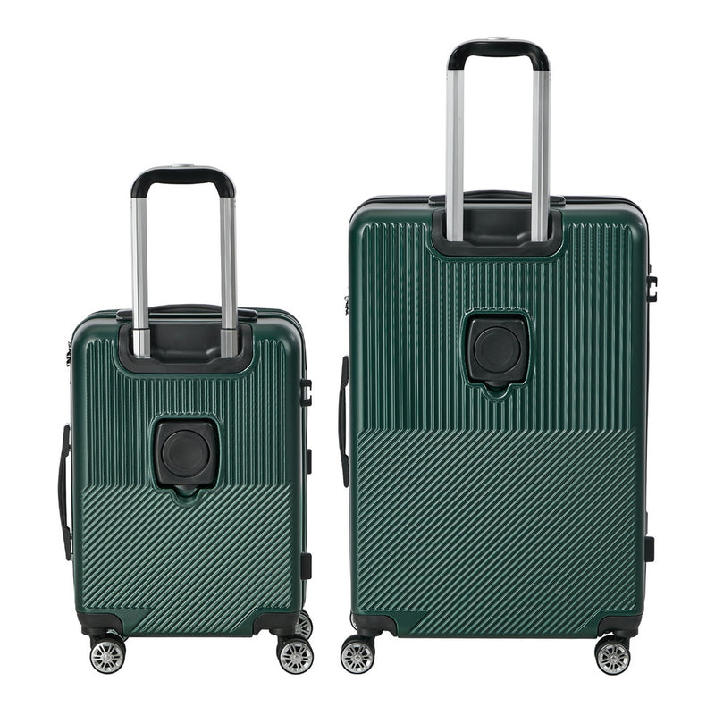 Mazam 2PCS Luggage Suitcase Trolley TSA Lock Carry On Hard Case Green